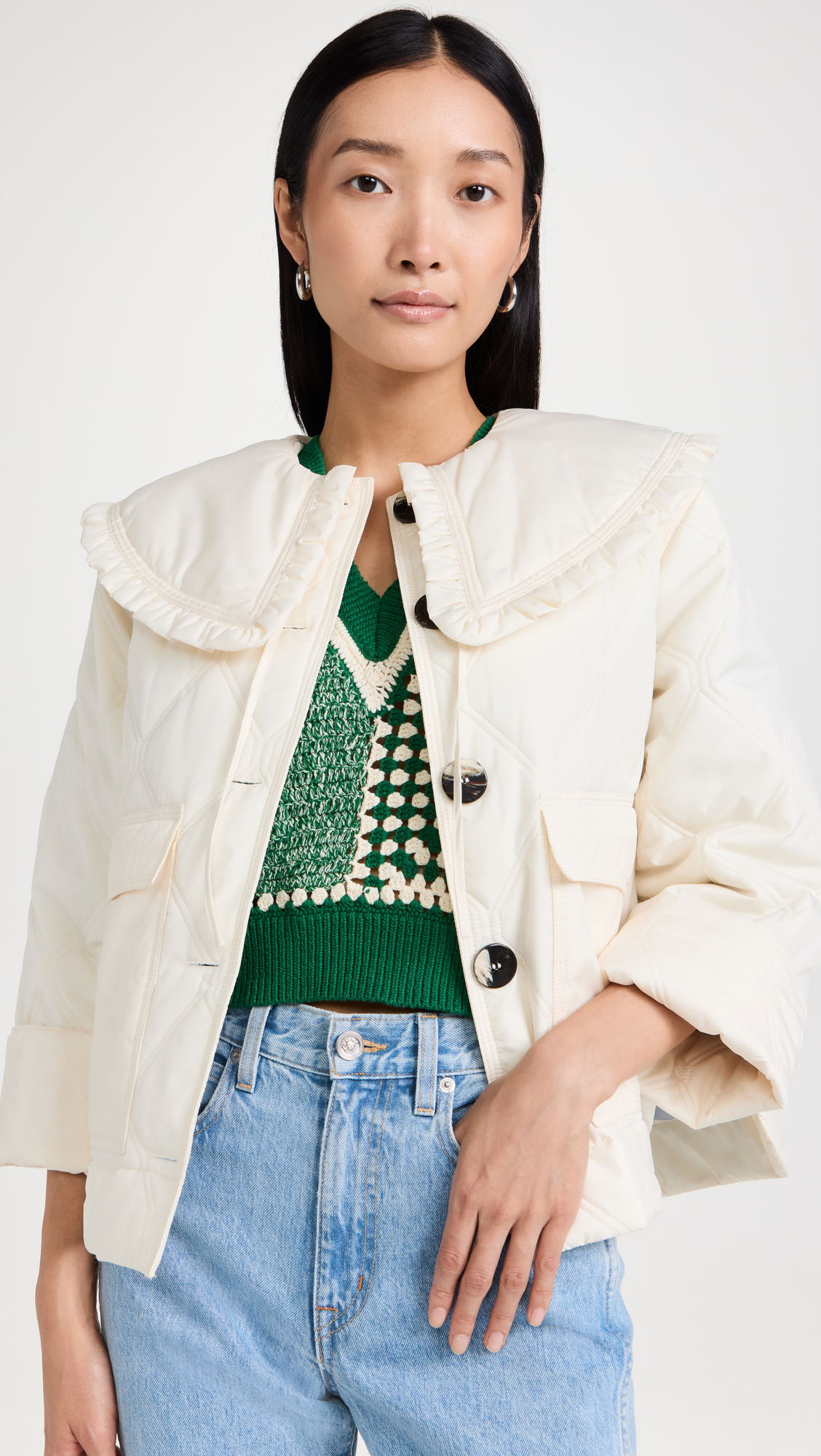 Cropped ripstop jacket clearance