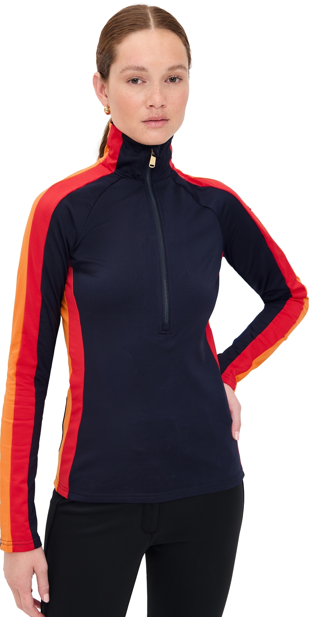 Goldbergh Fuoco Striped Recycled Stretch-jersey Base Layer In Blue