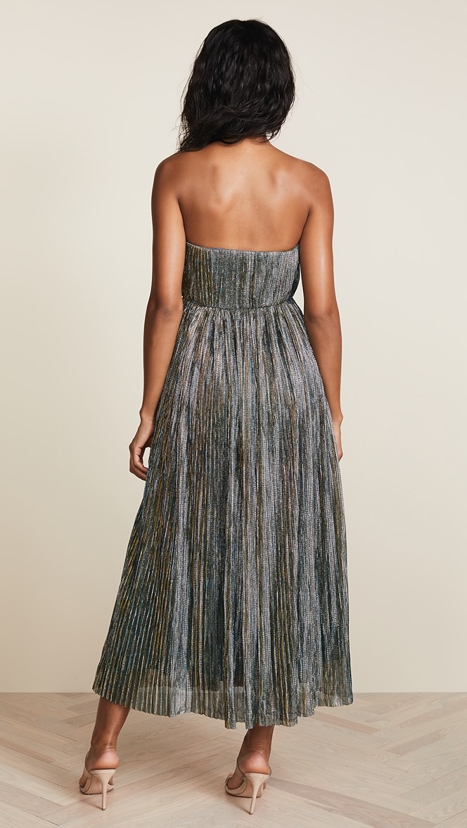 Metallic strapless dress Clearance