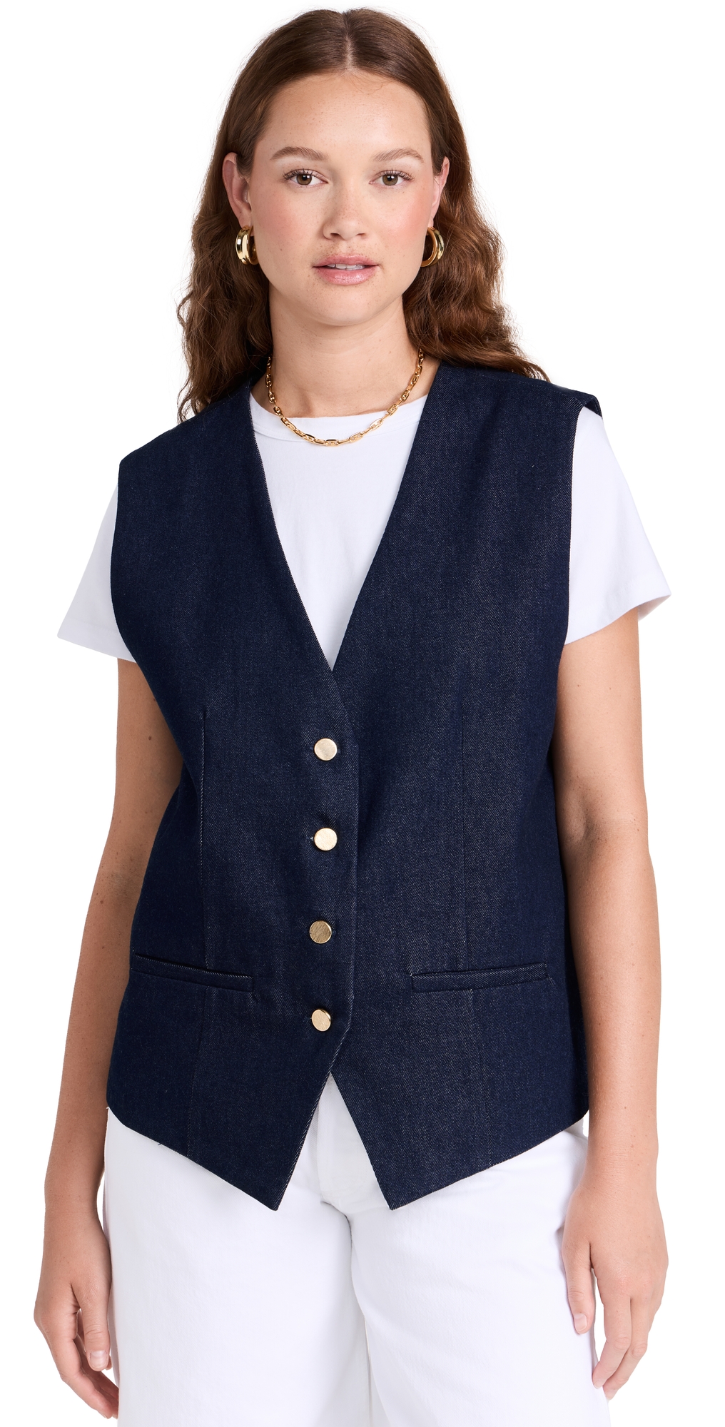 Goldsign The Wheatley Vest In Rinse