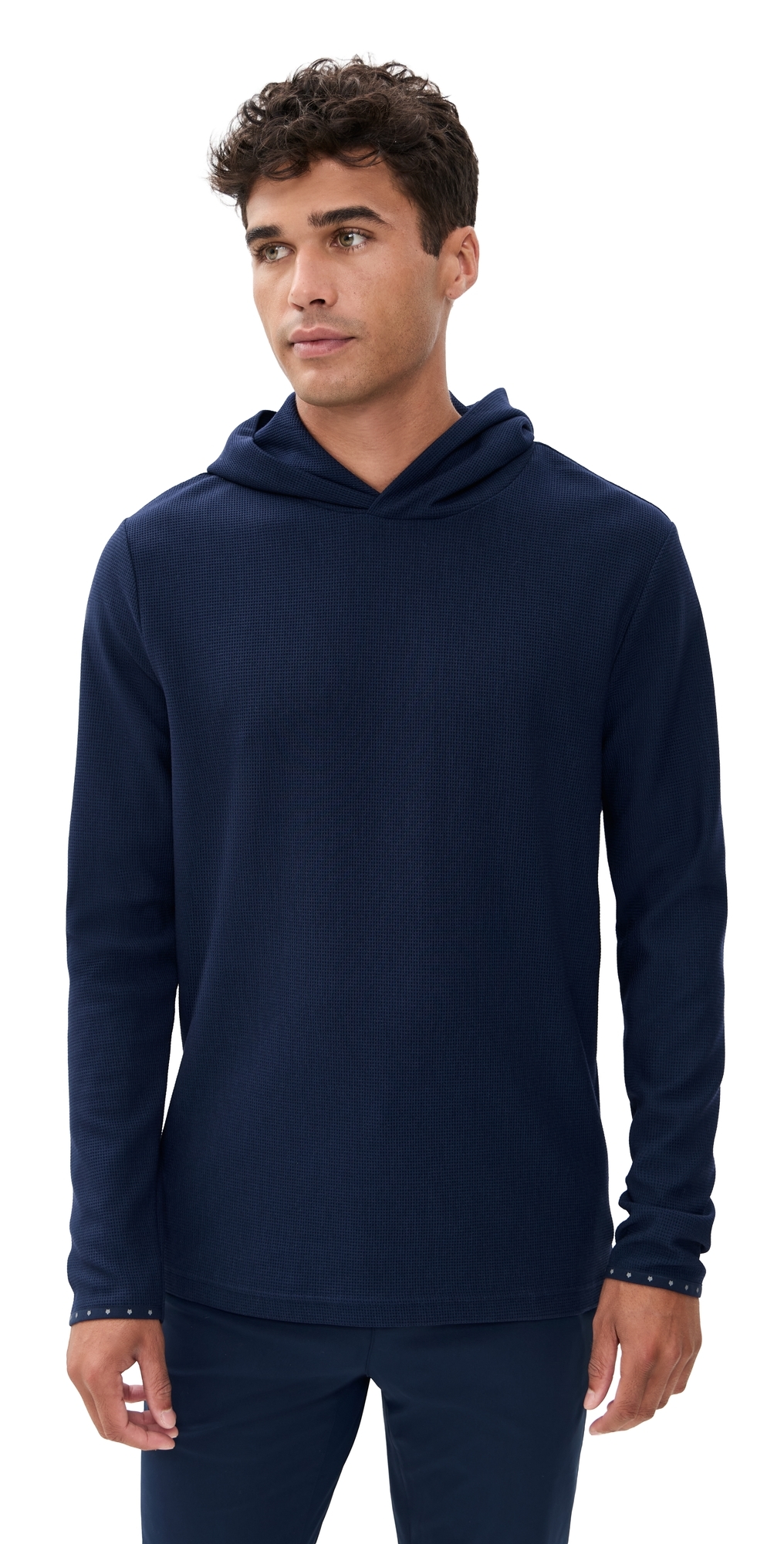 Greyson Traverse Waffle Hoodie Maltese Blue In Blue