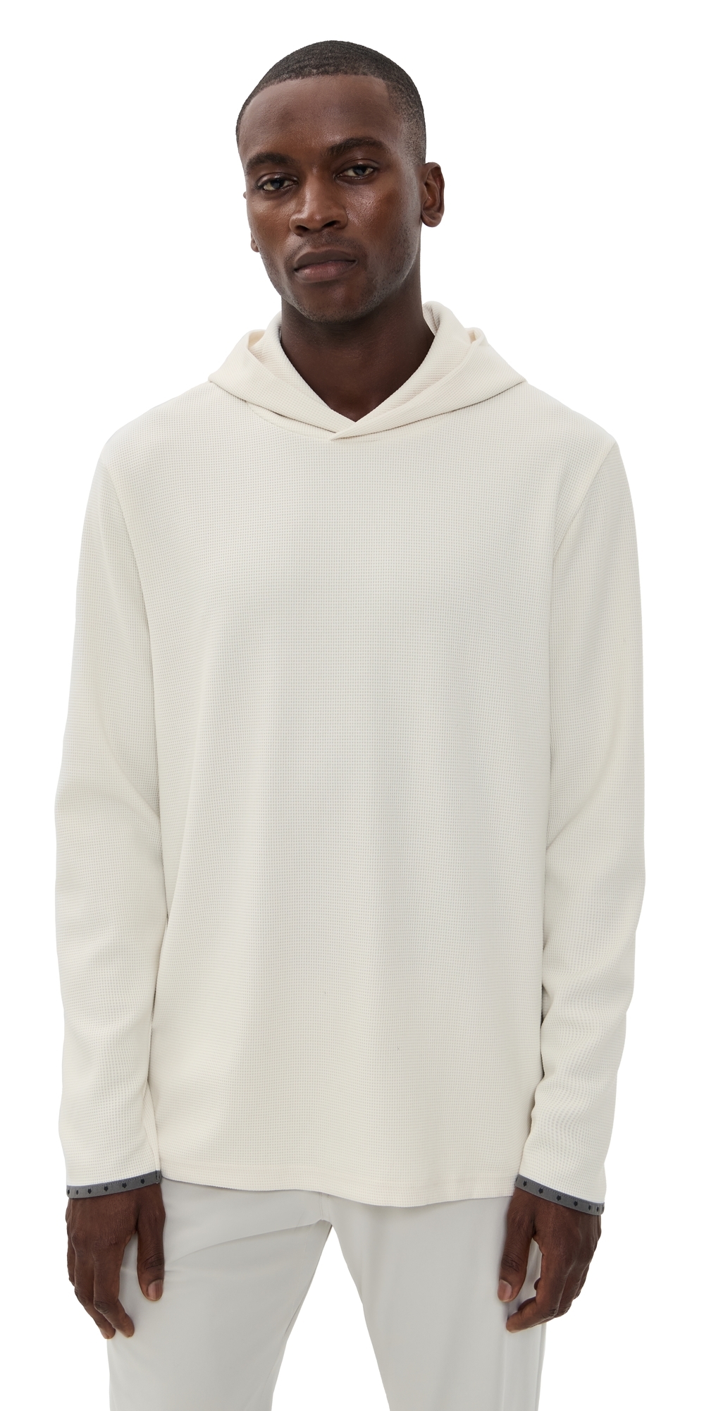 Greyson Traverse Waffle Hoodie Frost In Gray