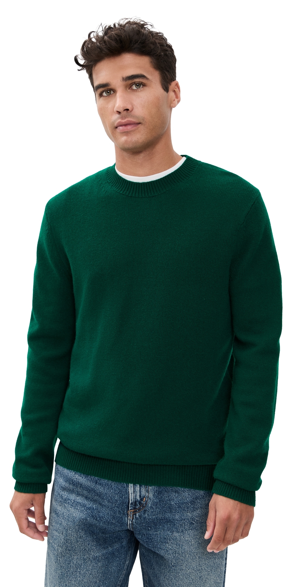 Guest In Residence Allday Cashmere Crew Sweater Holly In Green