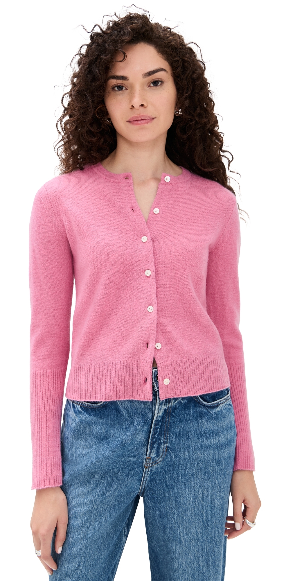 Guest In Residence Jane Cashmere Cardigan Rose In Pink