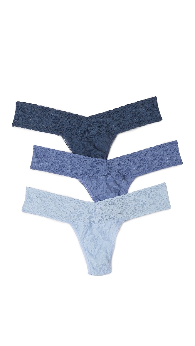 Hanky Panky 3 Pack Something Blue Low Rise Thong Shopbop