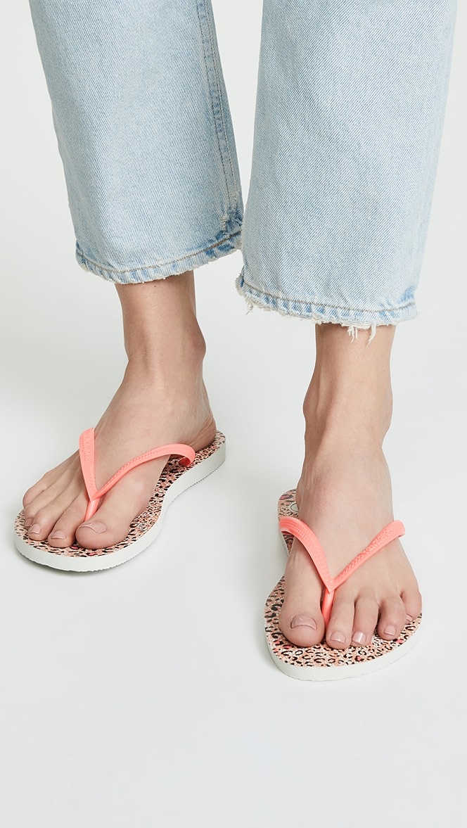 havaianas slim animal coral