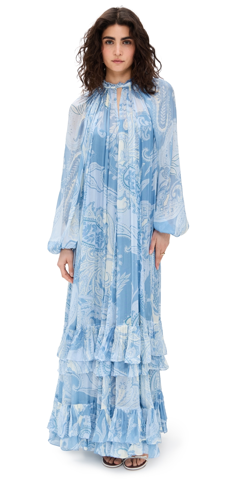 Hemant & Nandita Maxi Dress Powder Blue In Powder Blue