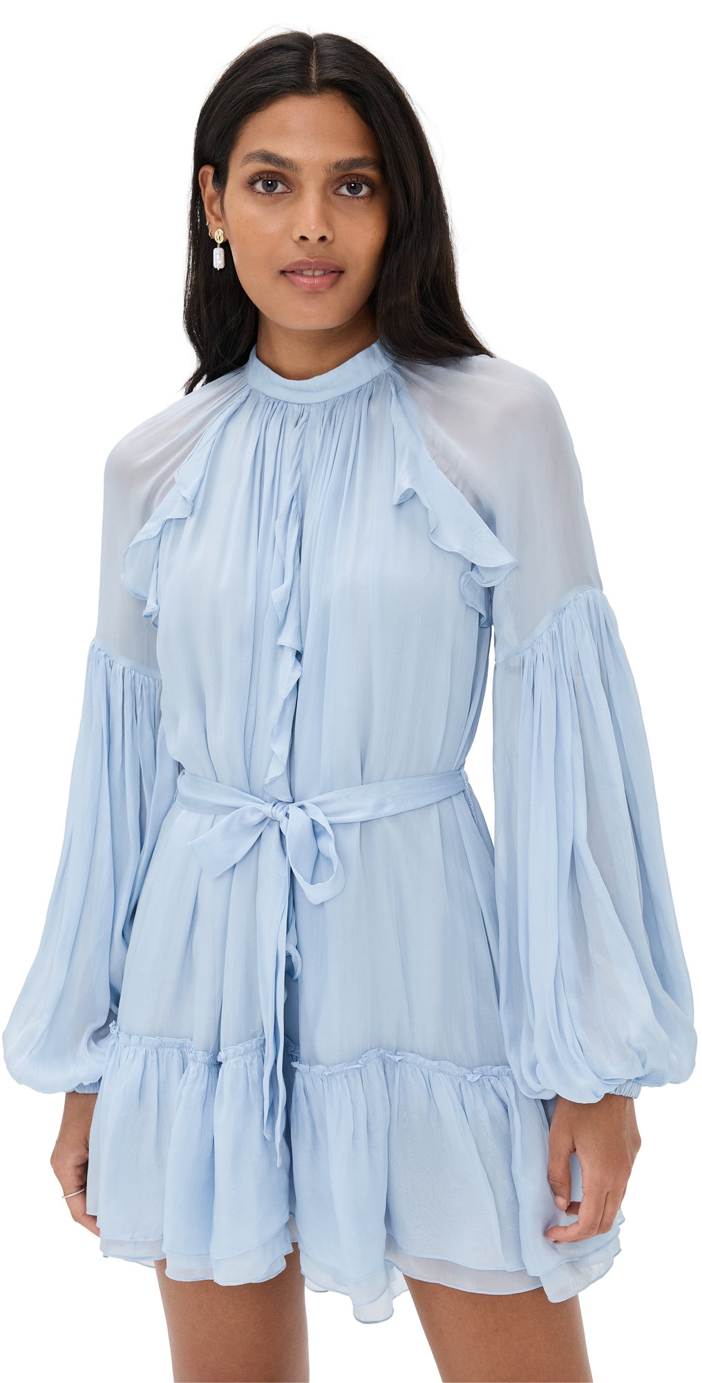 Hemant & Nandita Short Dress Powder Blue In Blue