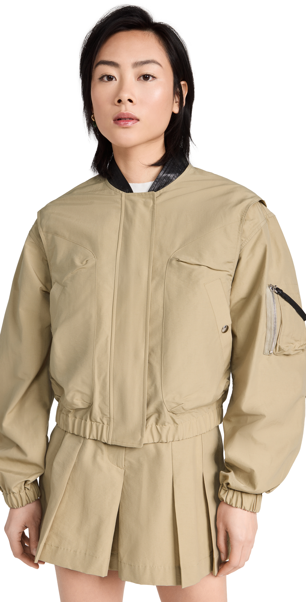 Helmut Lang Layered Cotton-blend Bomber Jacket