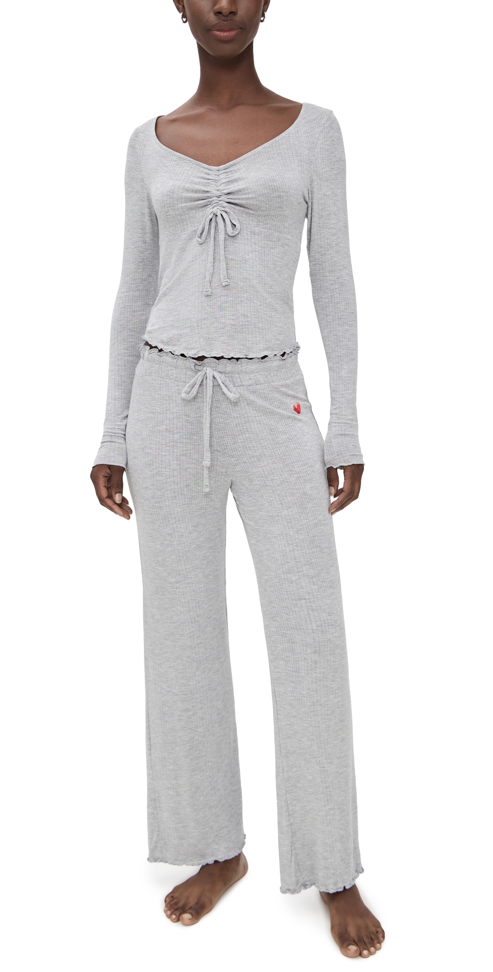 Honeydew Intimates Dreamland Long Set Grey In Gray