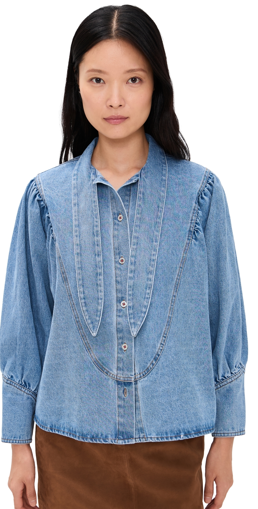 Hunter Odessa Shirt Vintage Denim In Blue