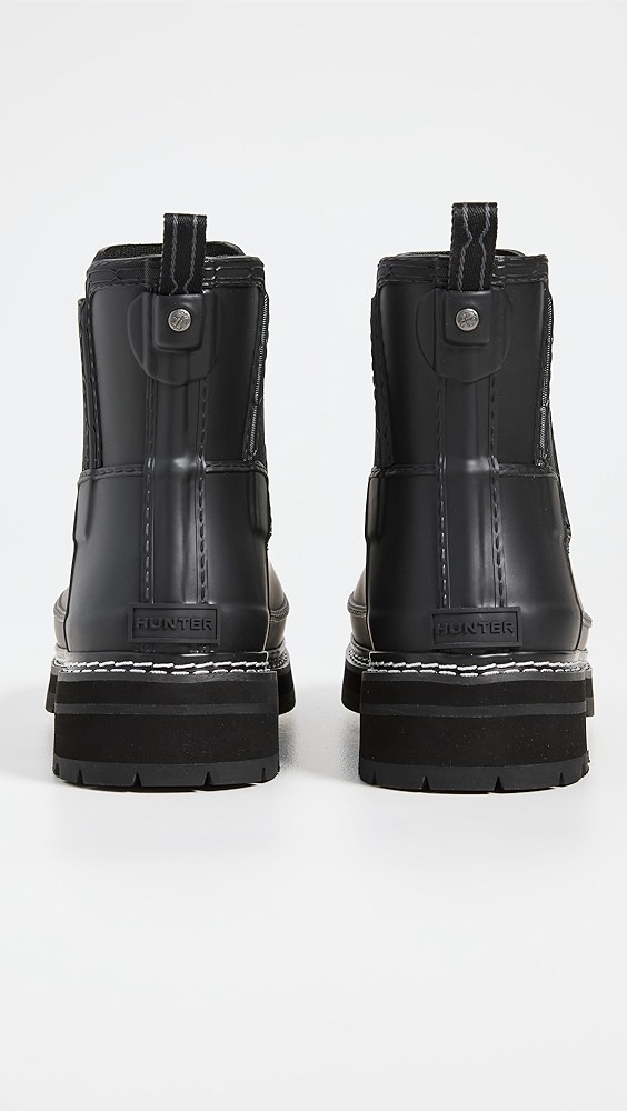 2976 white stitch leather chelsea boots