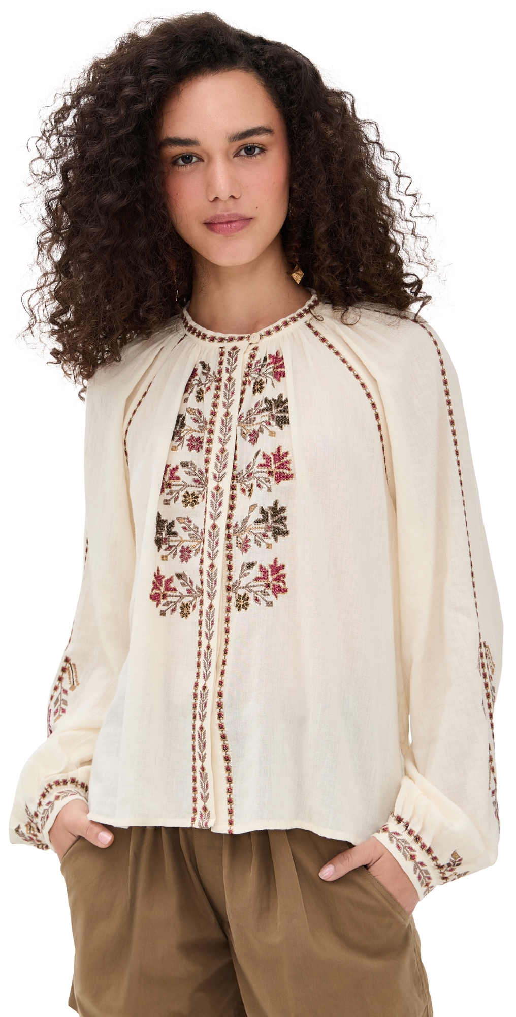 Isabel Marant Étoile Marant Etoile Women Lynne Biologic Cotton Shirt In Sand