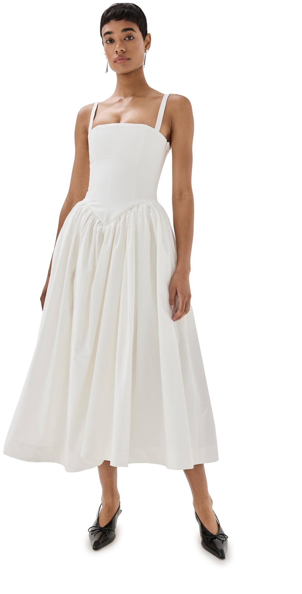 Interior The Ira Flared Maxi Dress In Whiteout