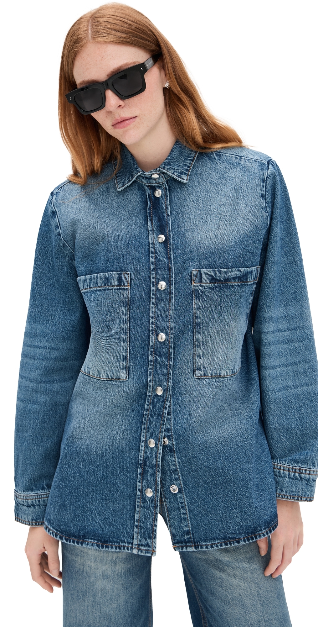 Iro Lydie Overshirt Blue Vintage