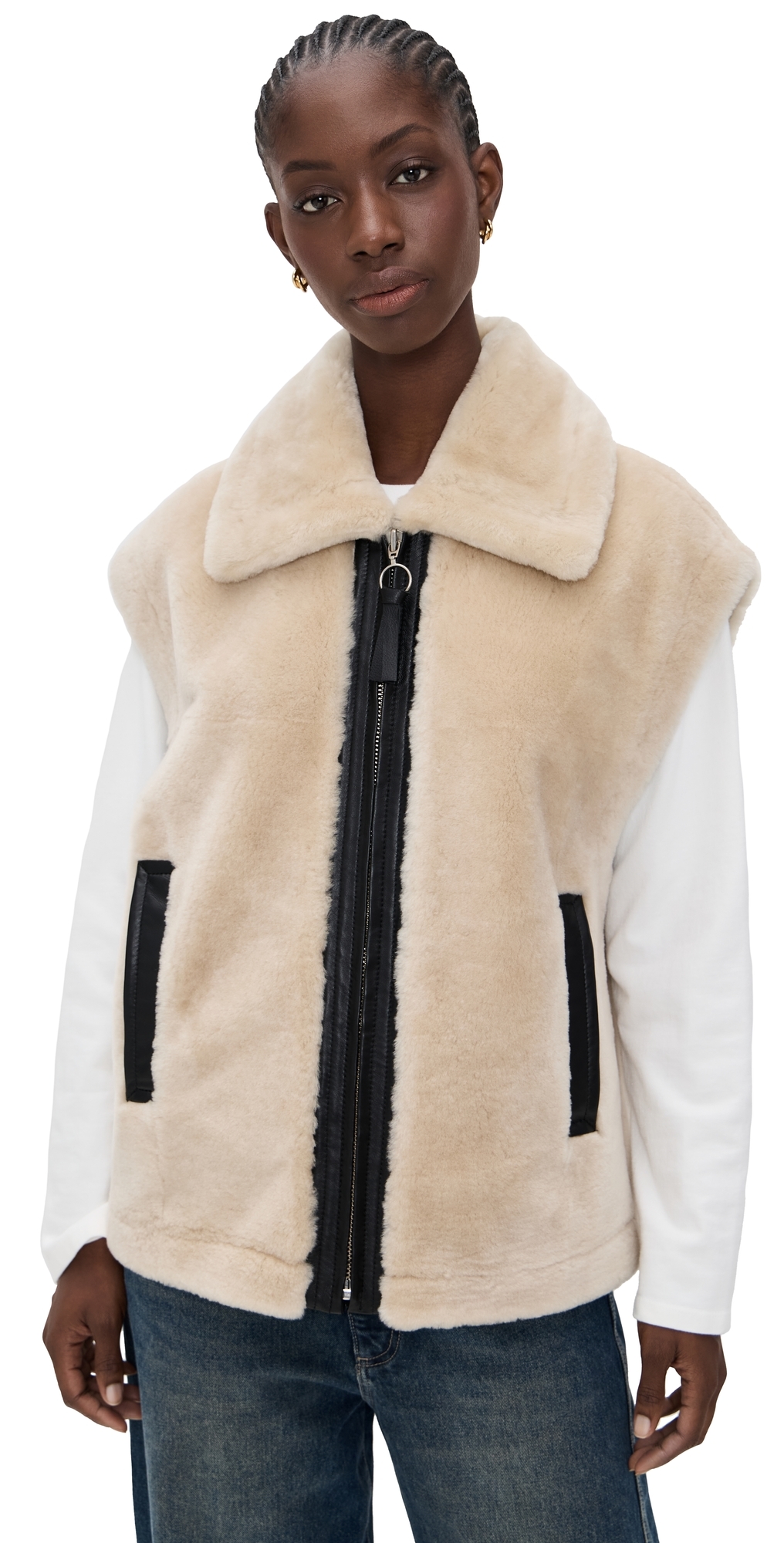 Iro Bethany Vest Black/ecru In Neutral