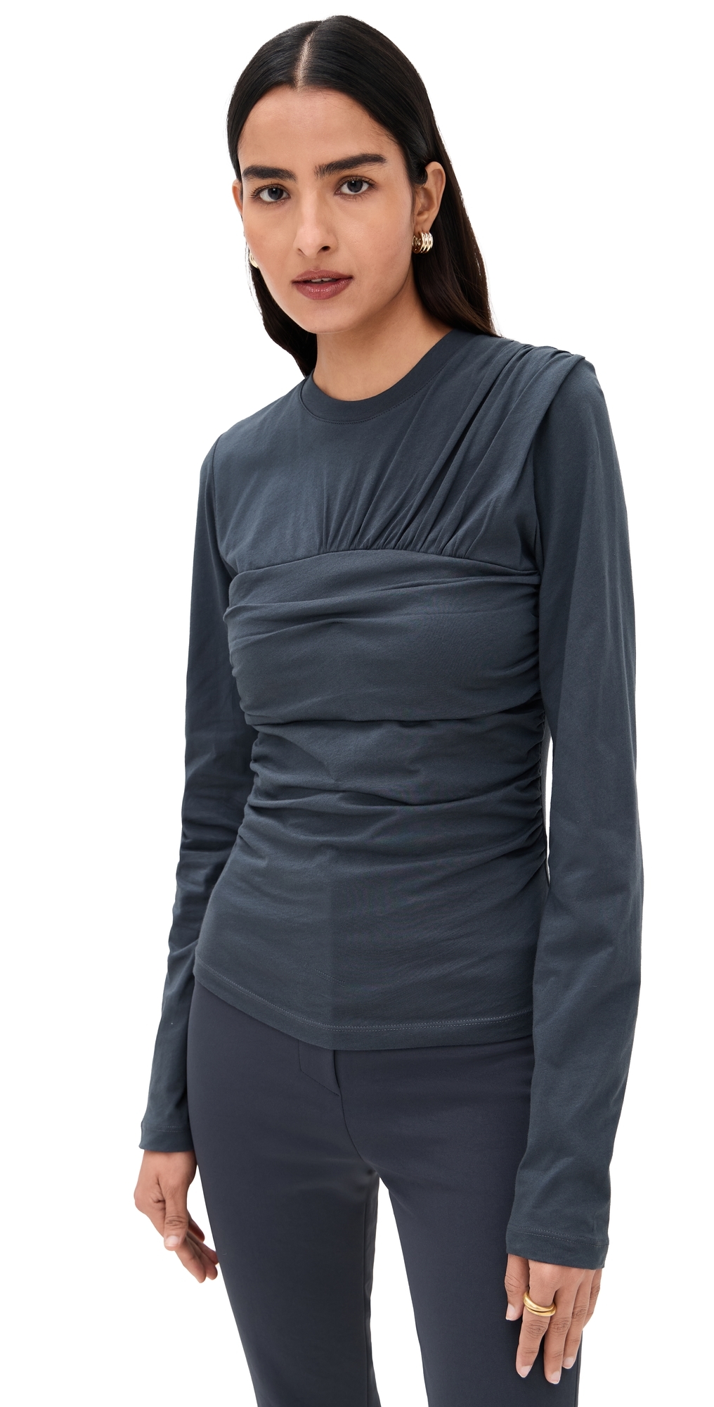 Iro Carole Top Anthracite In Blue
