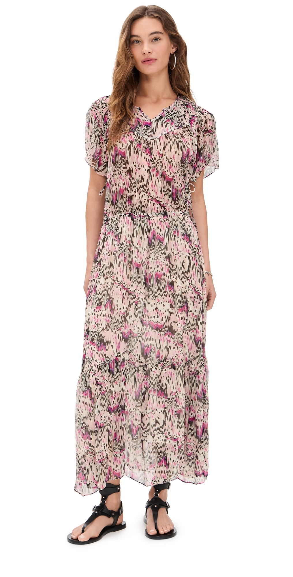 Isabel Marant Odelia Maxi Dress Pink In Pink
