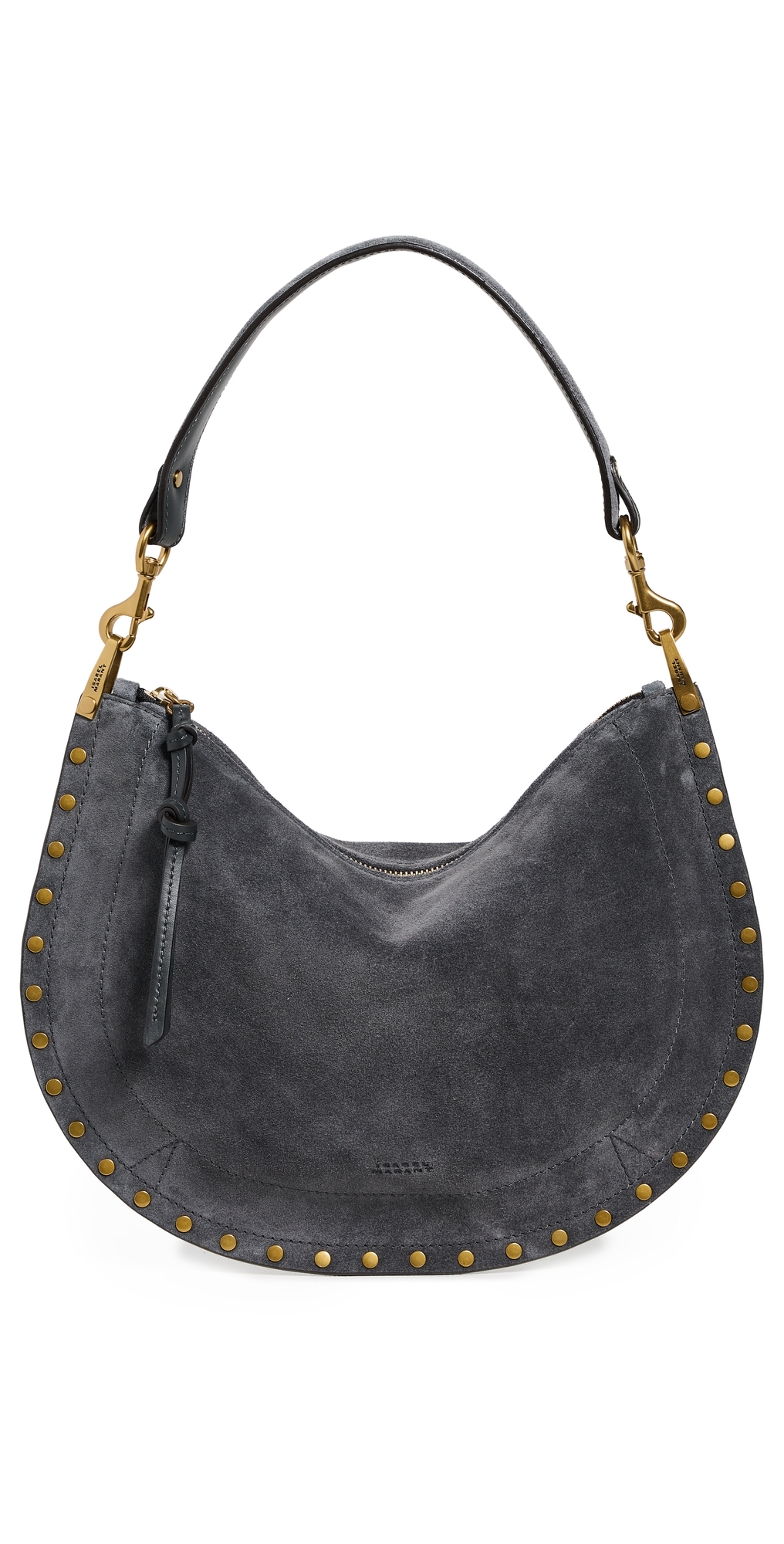 Isabel Marant Oskan Soft Zip Satchel Asphalt In Gray
