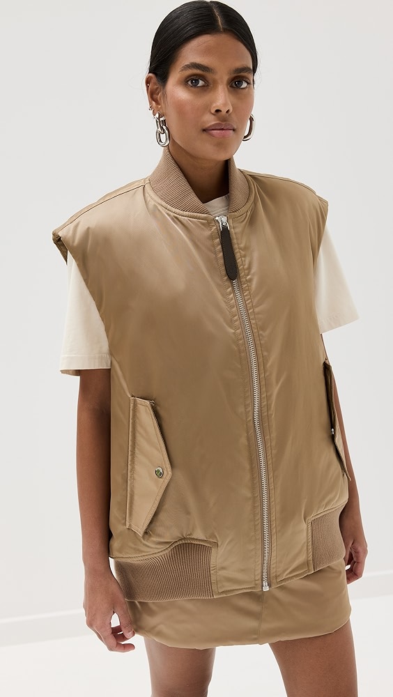 ジャケット・アウター JW ANDERSON Sleeveless Puffer Coat JW Anderson Sleeveless Bomber Jacket - Beige | Parallel