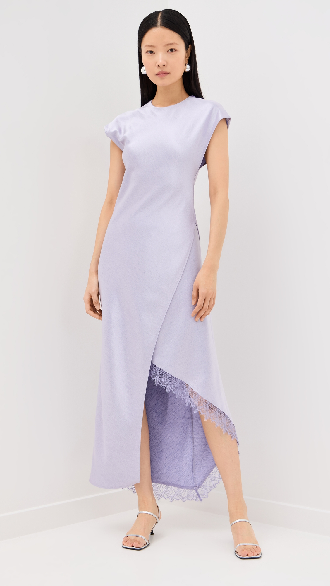 JW Anderson Asymmetric Lace Trim Layered Dress | Shopbop JW Anderson Asymmetric Lace Trim Layered Dress | Shopbop