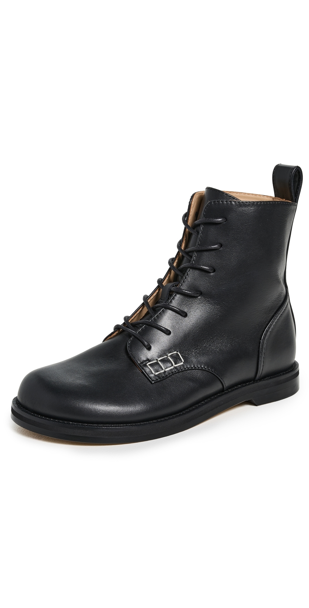 Jw Anderson Loafer Lace Up Boots Black In Black