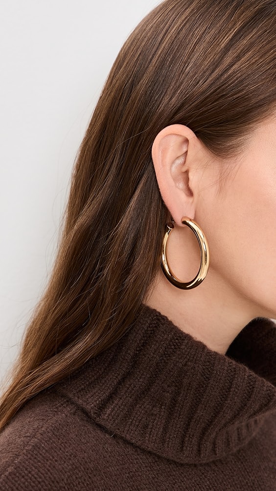 【Jennifer Fisher】ダブルベビー 10kt gold-platedフープイヤリ Double Baby 10kt gold-plated hoop earrings in gold