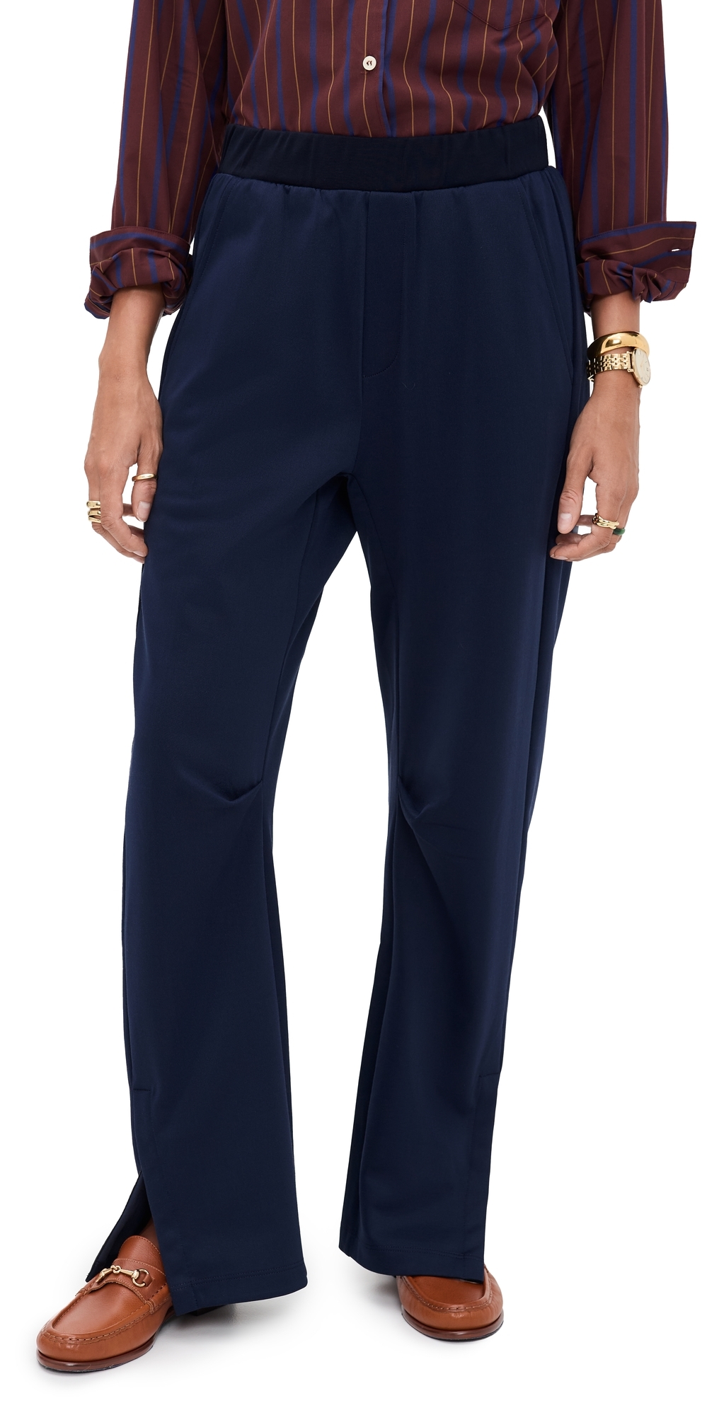 Jamie Haller The Track Snap Pants Deep Navy In Blue
