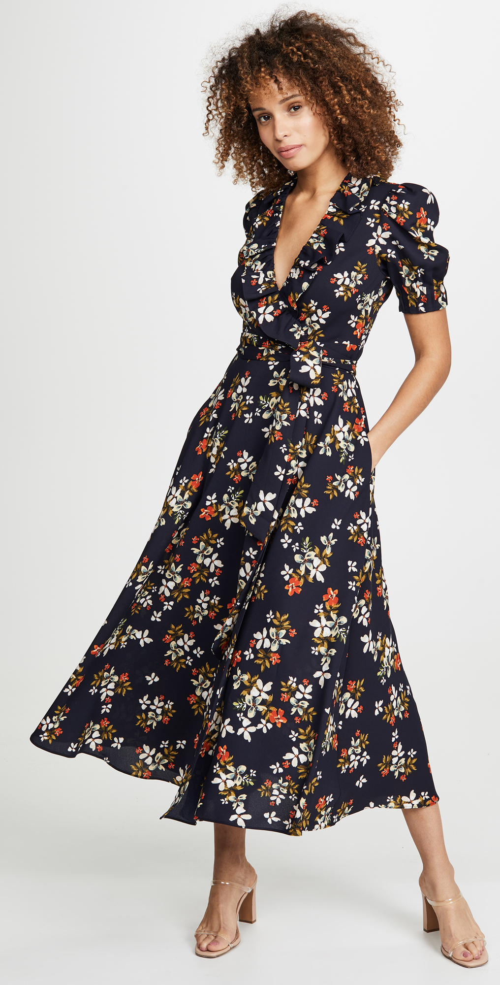 Jill stuart pink ruffle dress Clearance