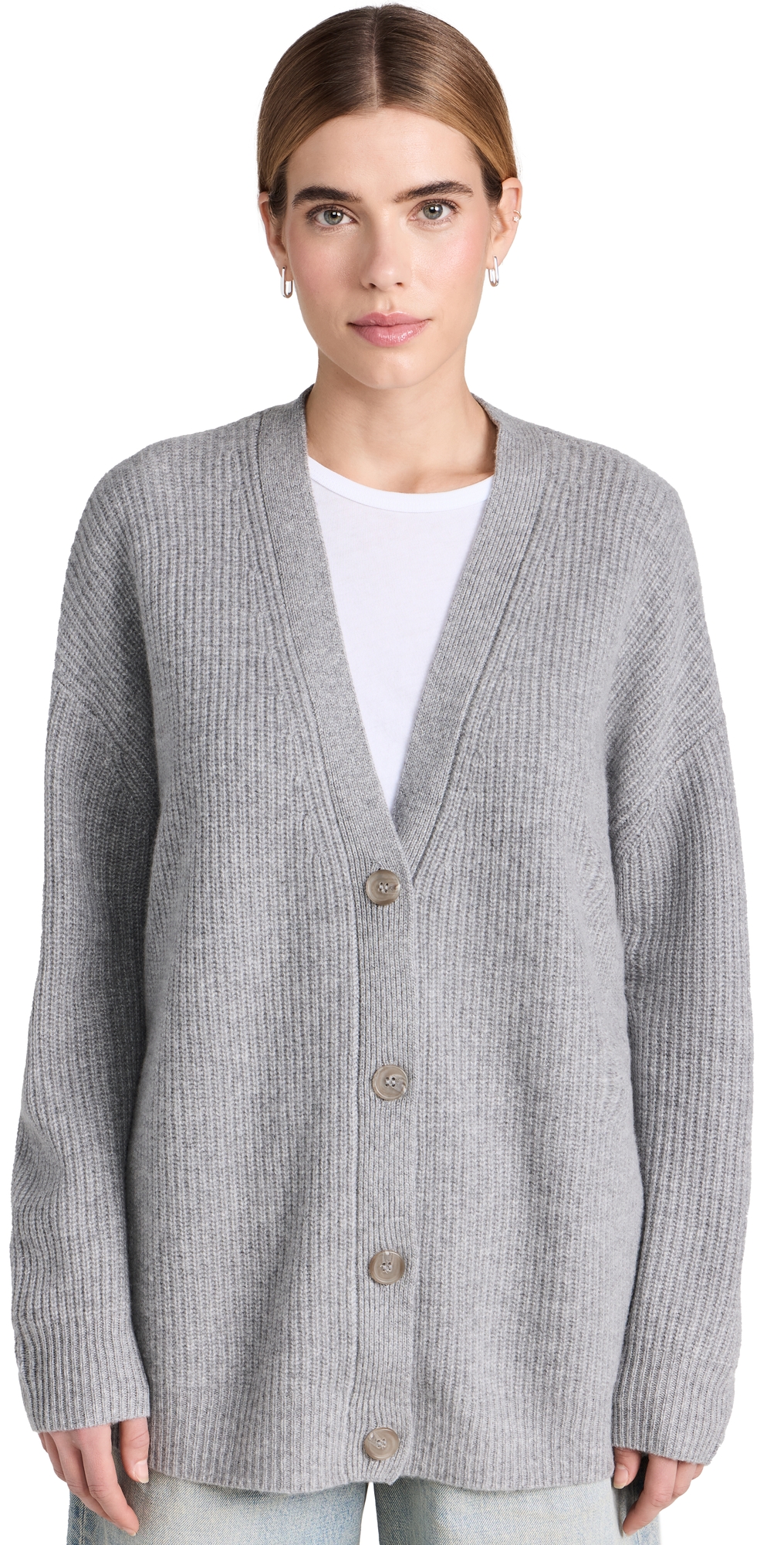 Jenni Kayne Cashmere Cocoon Cardigan Heather Grey M In Heather Grey
