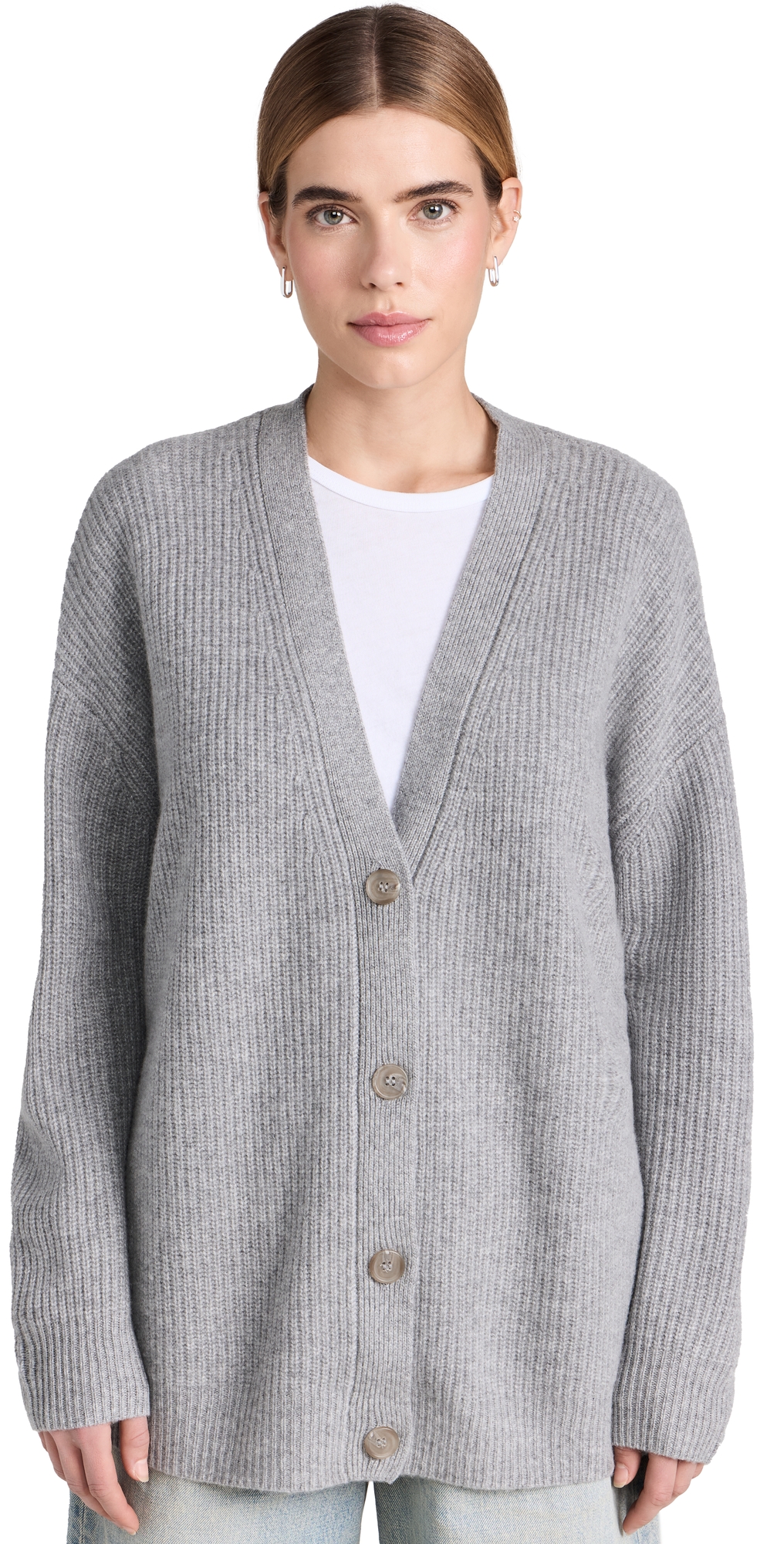 Jenni Kayne Cashmere Cocoon Cardigan Heather Grey M