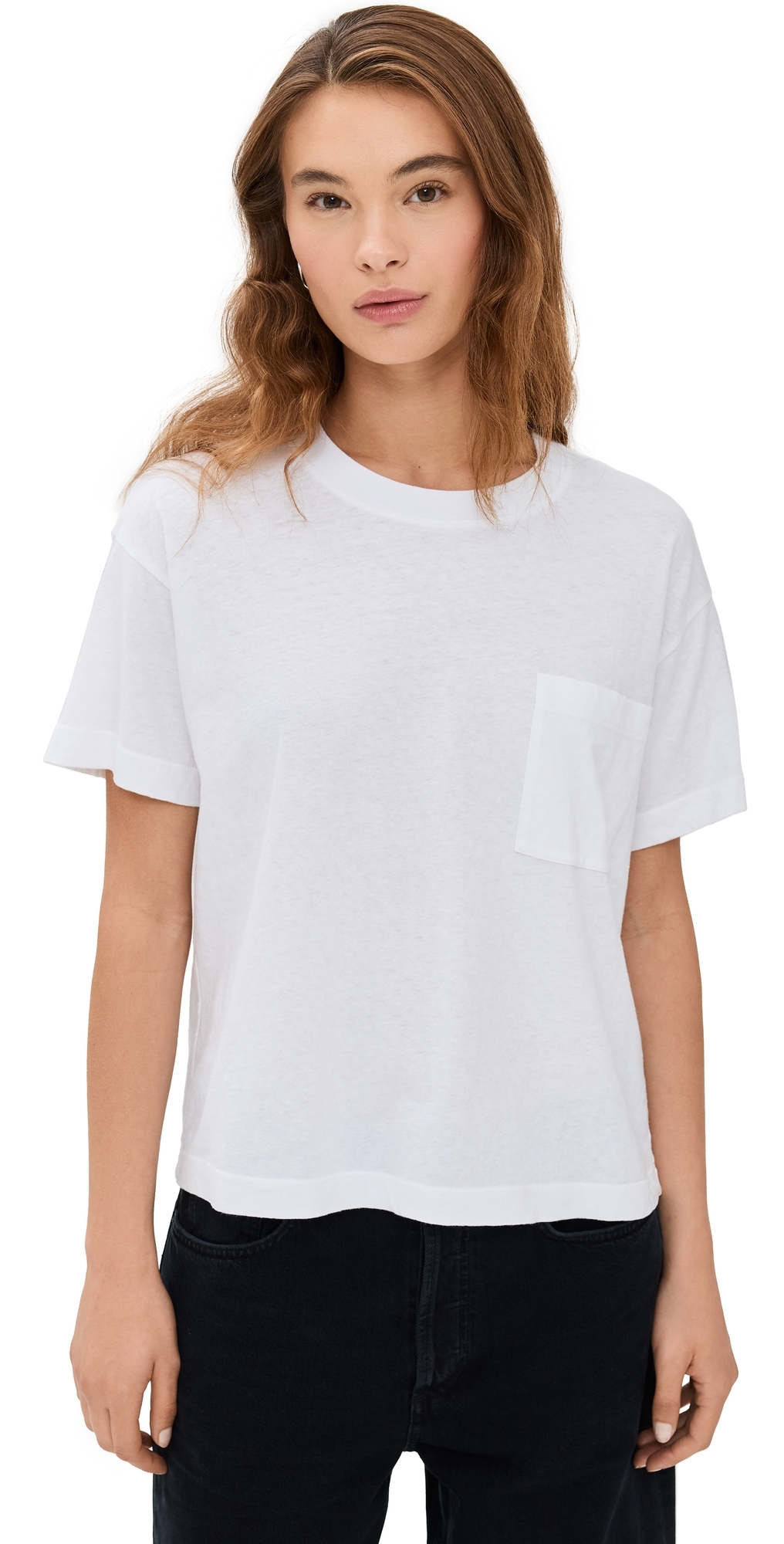 Jenni Kayne Vintage Pocket Tee White In White