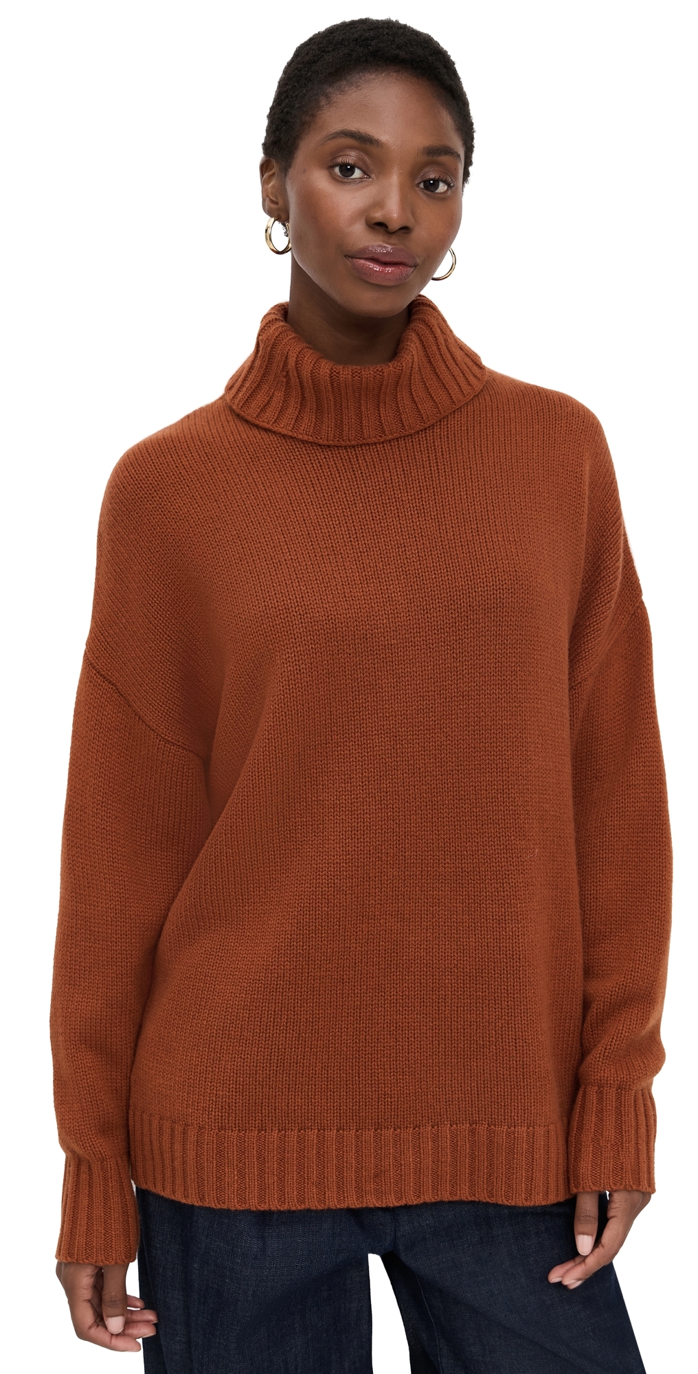 Jenni Kayne Porter Cashmere Turtleneck Sweater In Brown