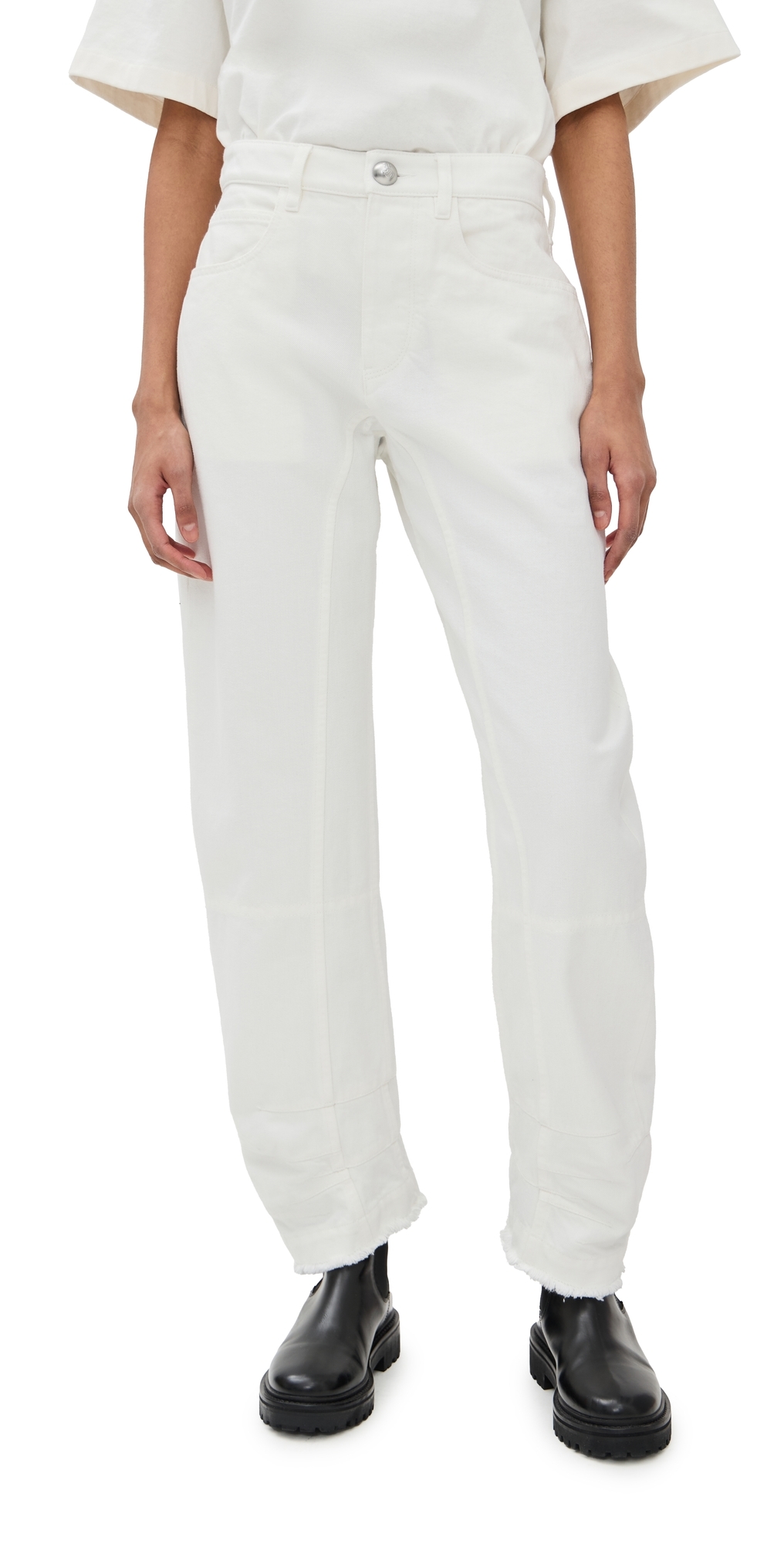 Jil Sander Mid-rise Tapered Jeans In Porcelain