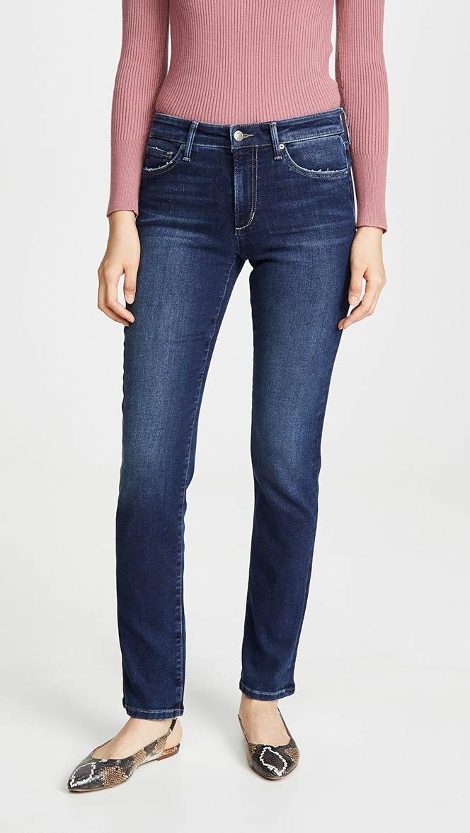 mid rise cigarette jeans