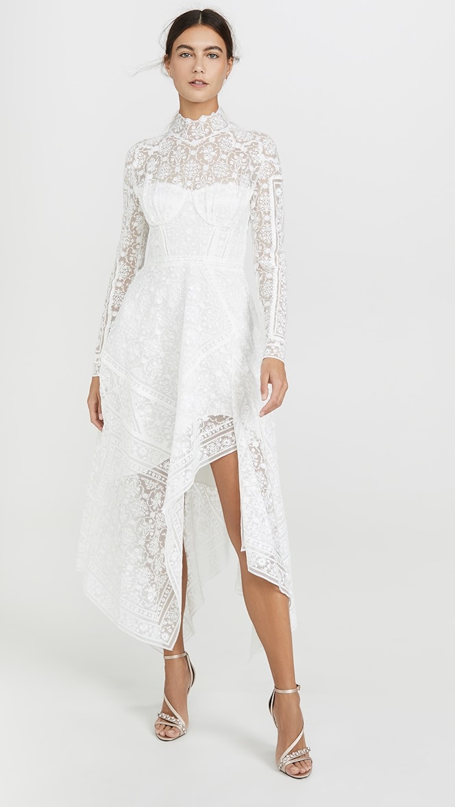 Jonathan simkhai scarf embroidered handkerchief bustier dress clearance