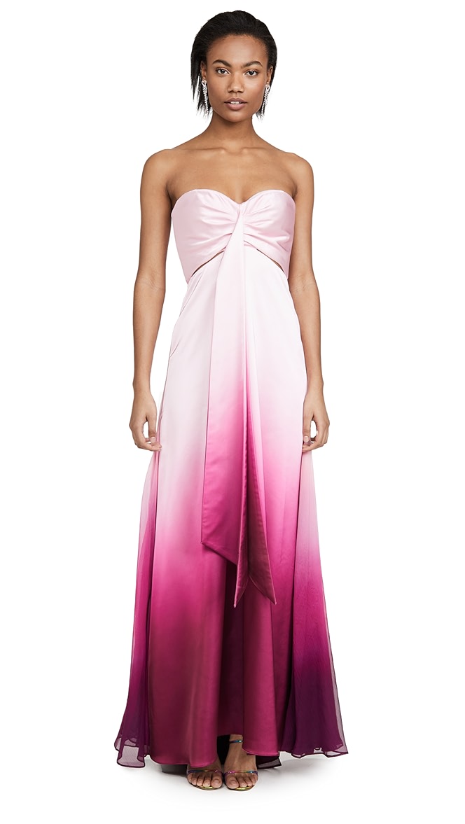 Ombre satin dress clearance