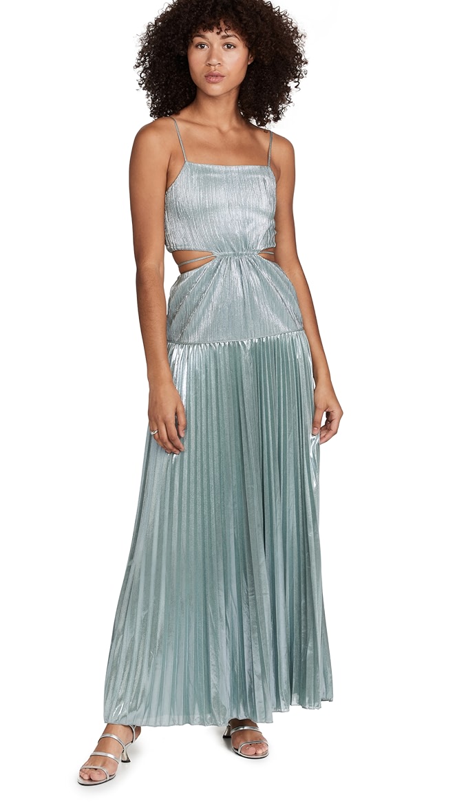 lame maxi dress