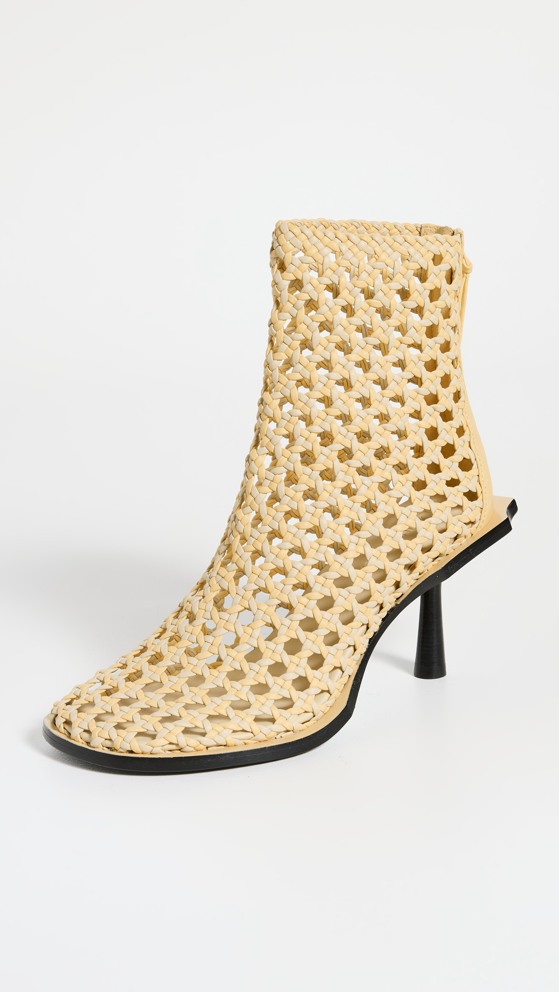 SIMKHAI Alex Mixed Weave Sculpted Heeled Boots | Shopbop