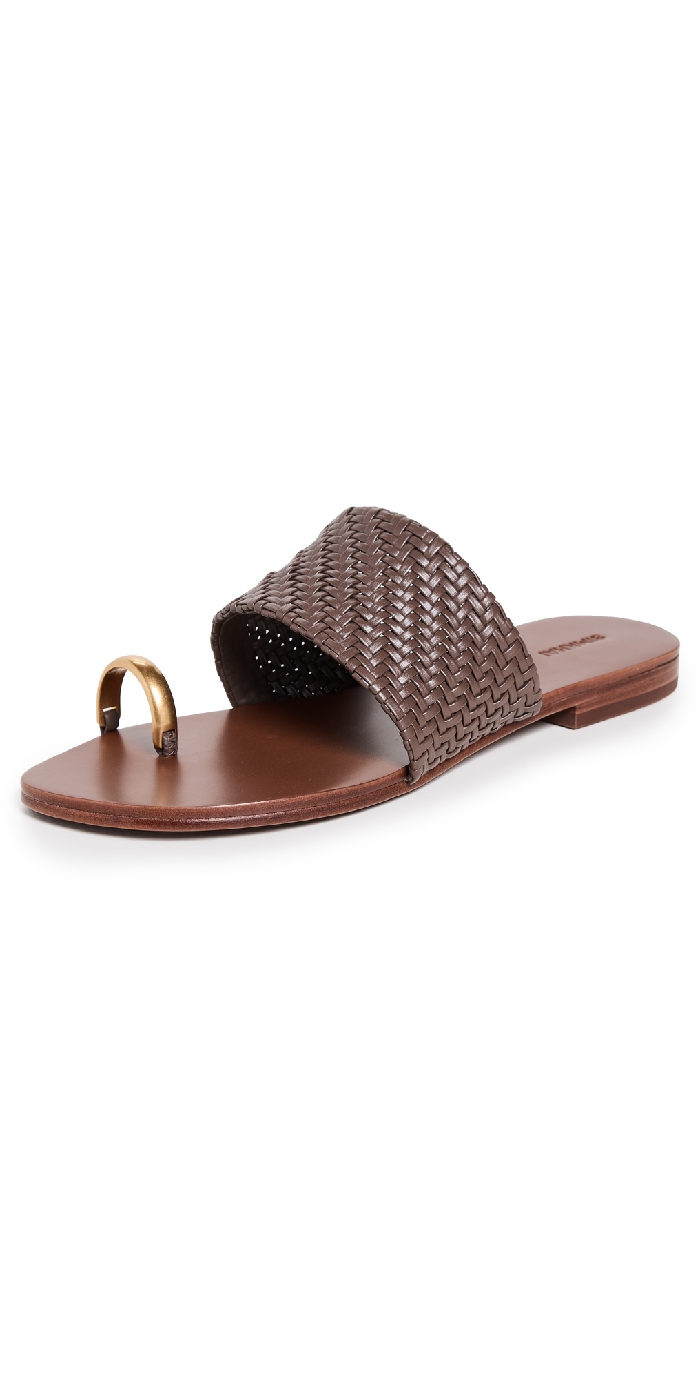 Simkhai Ariana Woven Leather Sandals Mocha In Mocha
