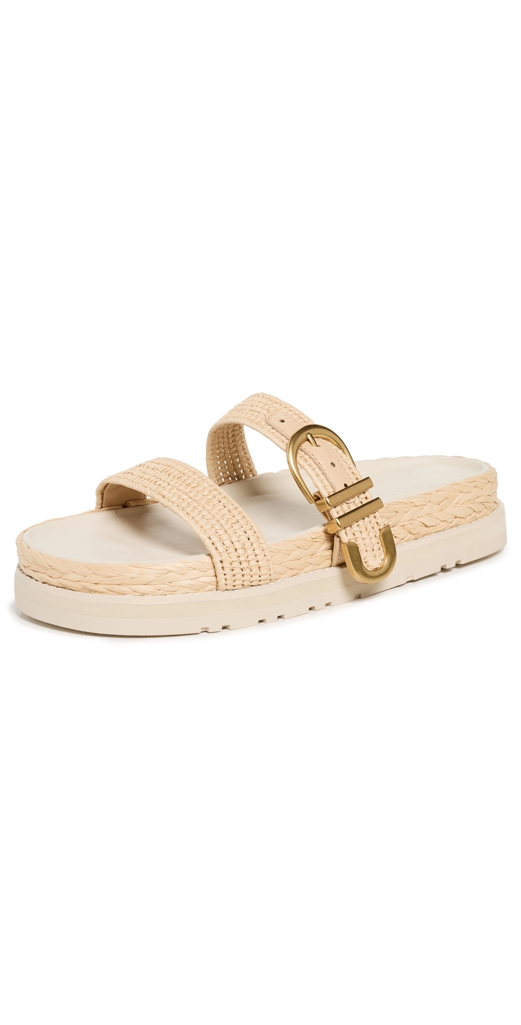 Simkhai Aida Raffia Buckle Sandals Natural In Natural