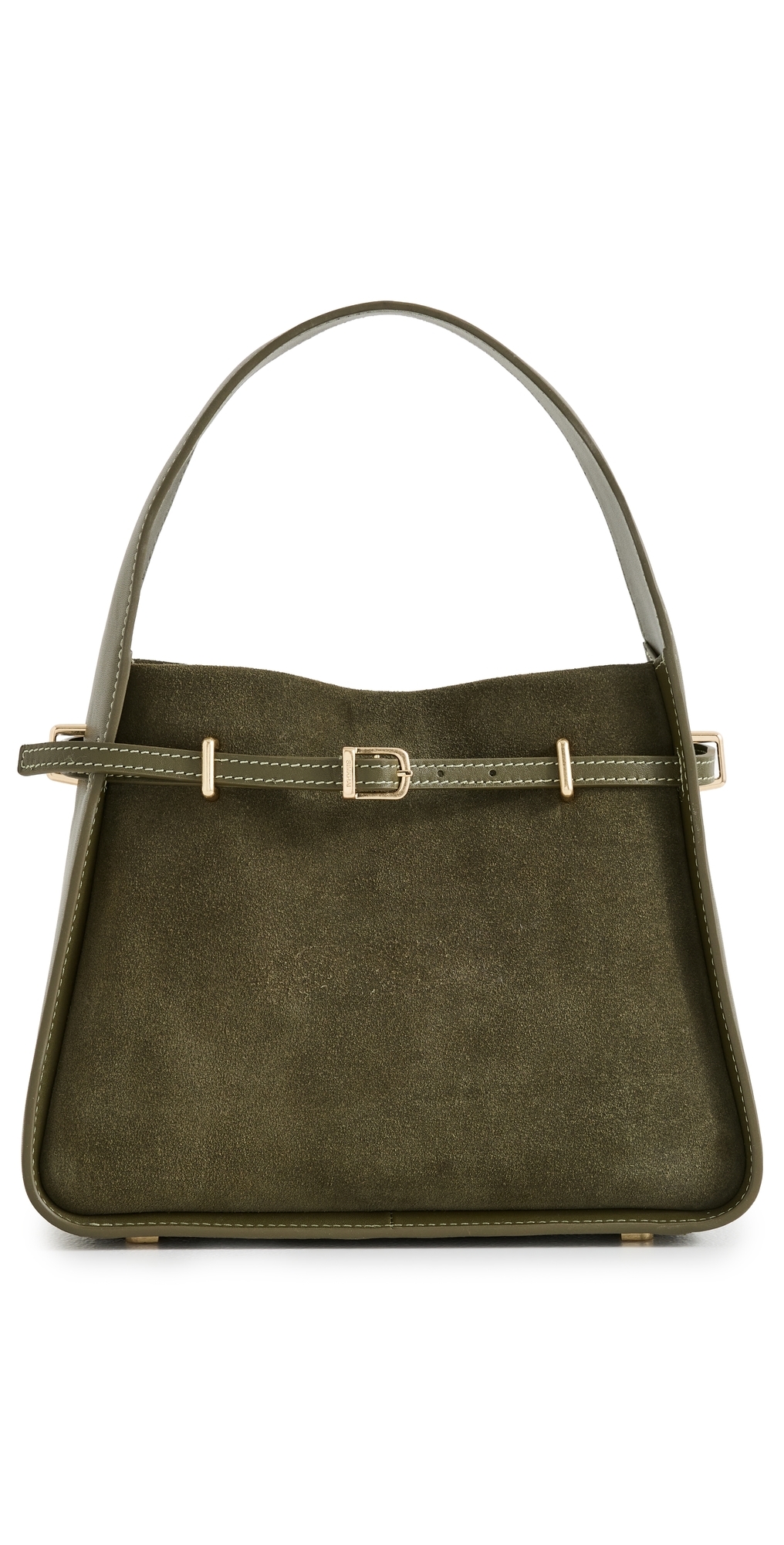 Simkhai Cleo Small Suede Bucket Bag Ivy In Green