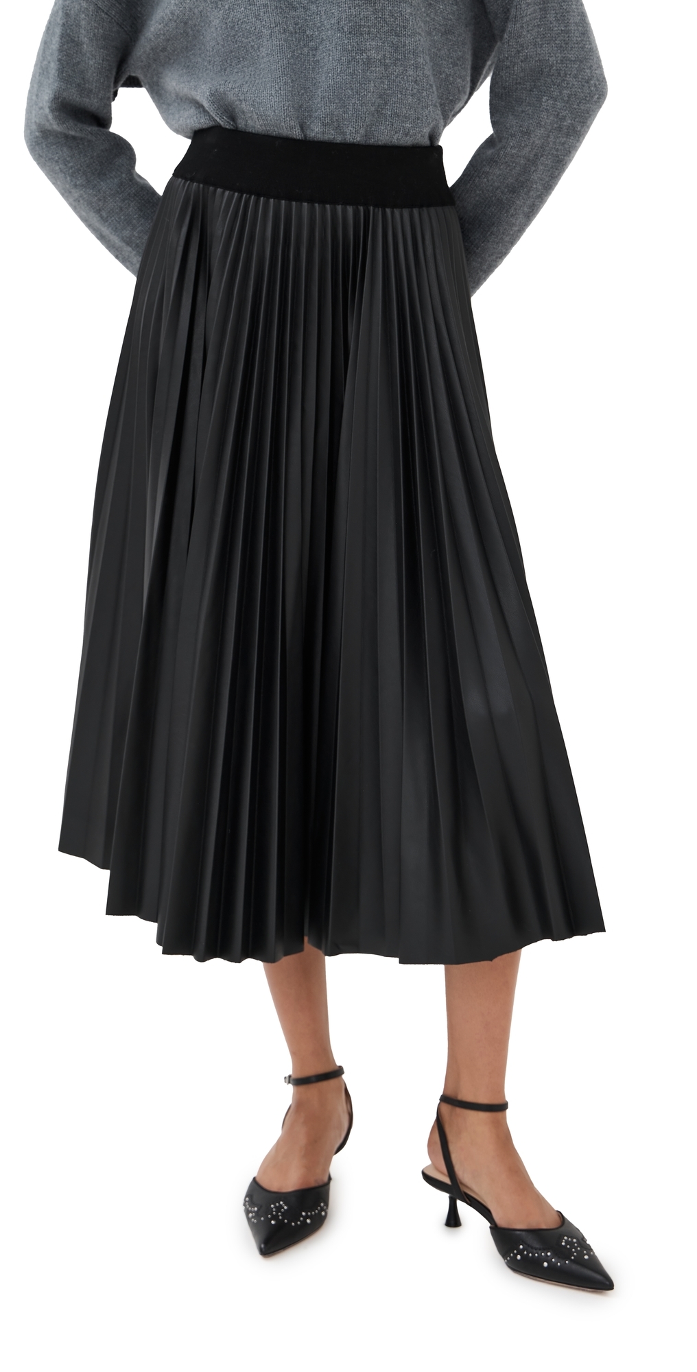 Simkhai Kezia Midi Skirt In Black In Black