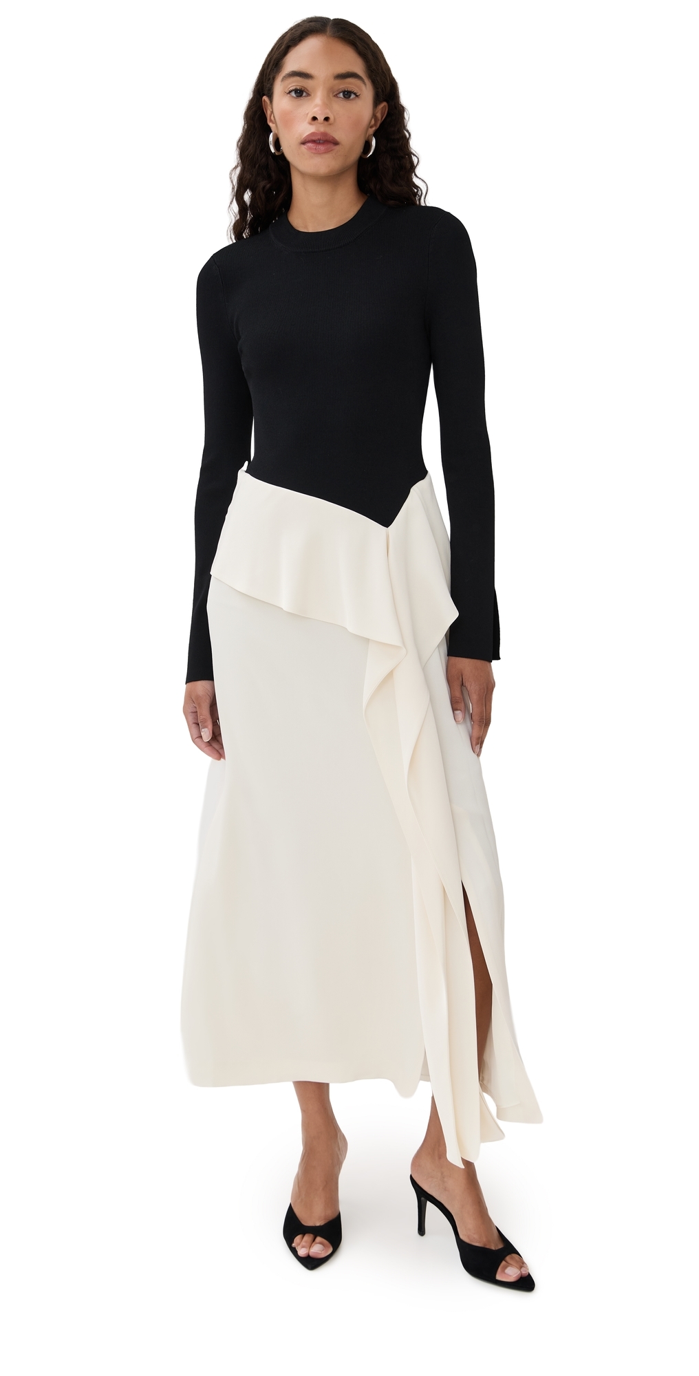 Simkhai Ornella Midi Dress Black Multi In Black