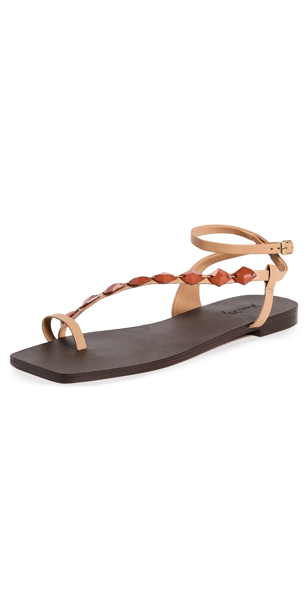 Johanna Ortiz Sand Dazzling Crest Sandals Sand/iconic Black In Multi