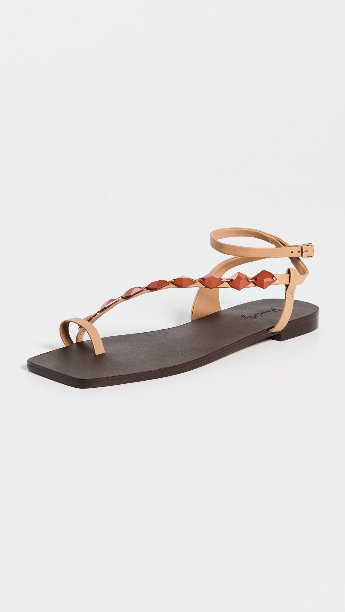 Johanna Ortiz Sand Dazzling Crest Sandals