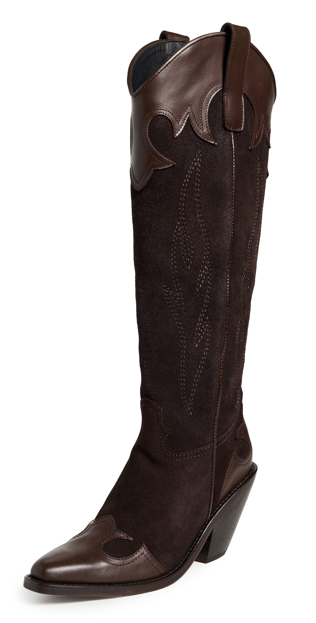 Johanna Ortiz Dark Chocolate Western Legacy Boots Dark Chocolate In Brown