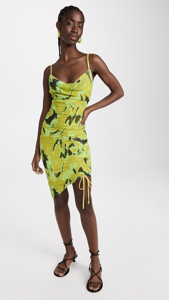 Trixie Printed Mesh Jersey Mini Dress