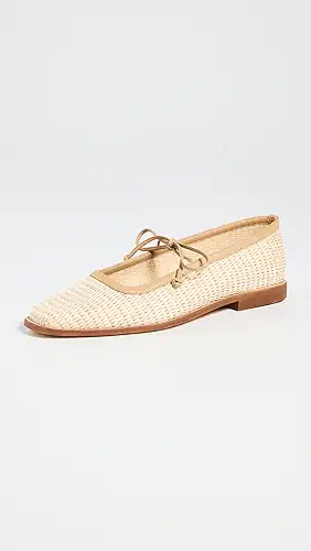KAANAS Lexie Basketweave Ballerina Flats
