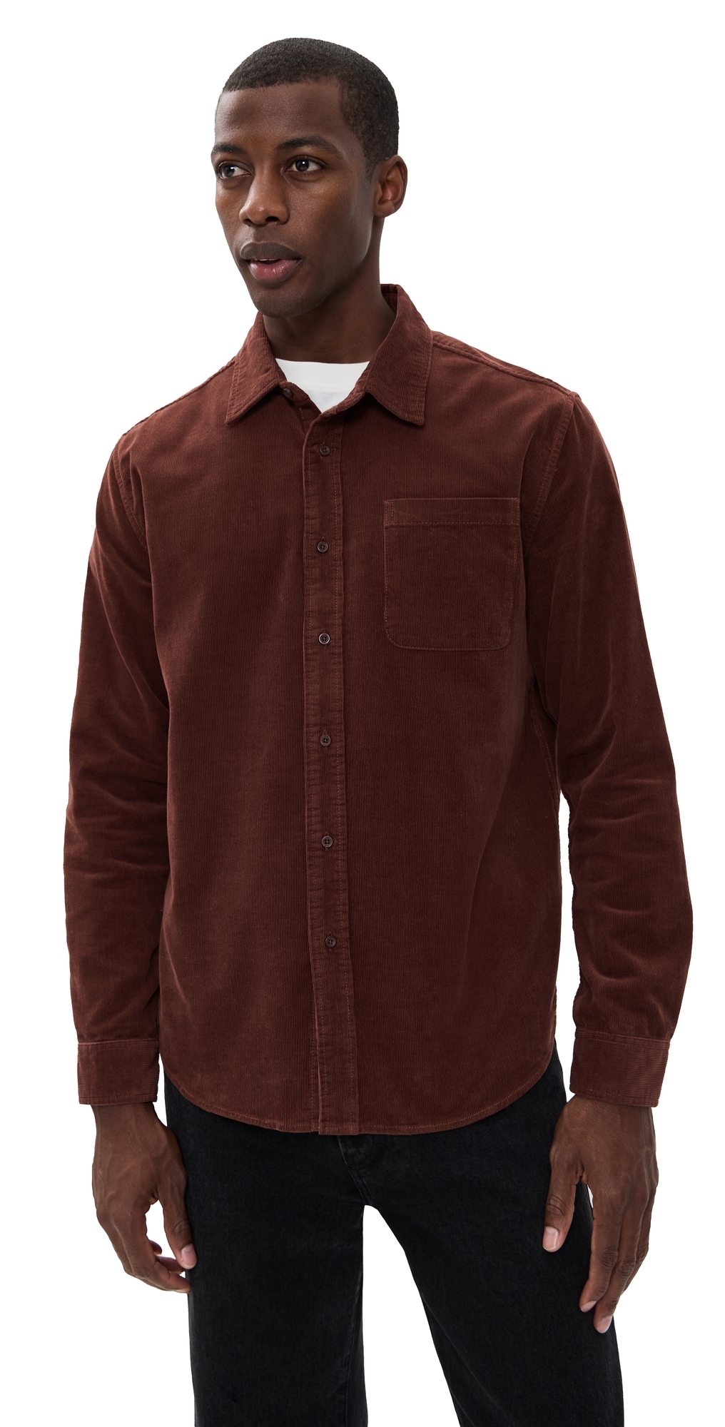 Katin Granada Corduroy Shirt Mahogany In Brown